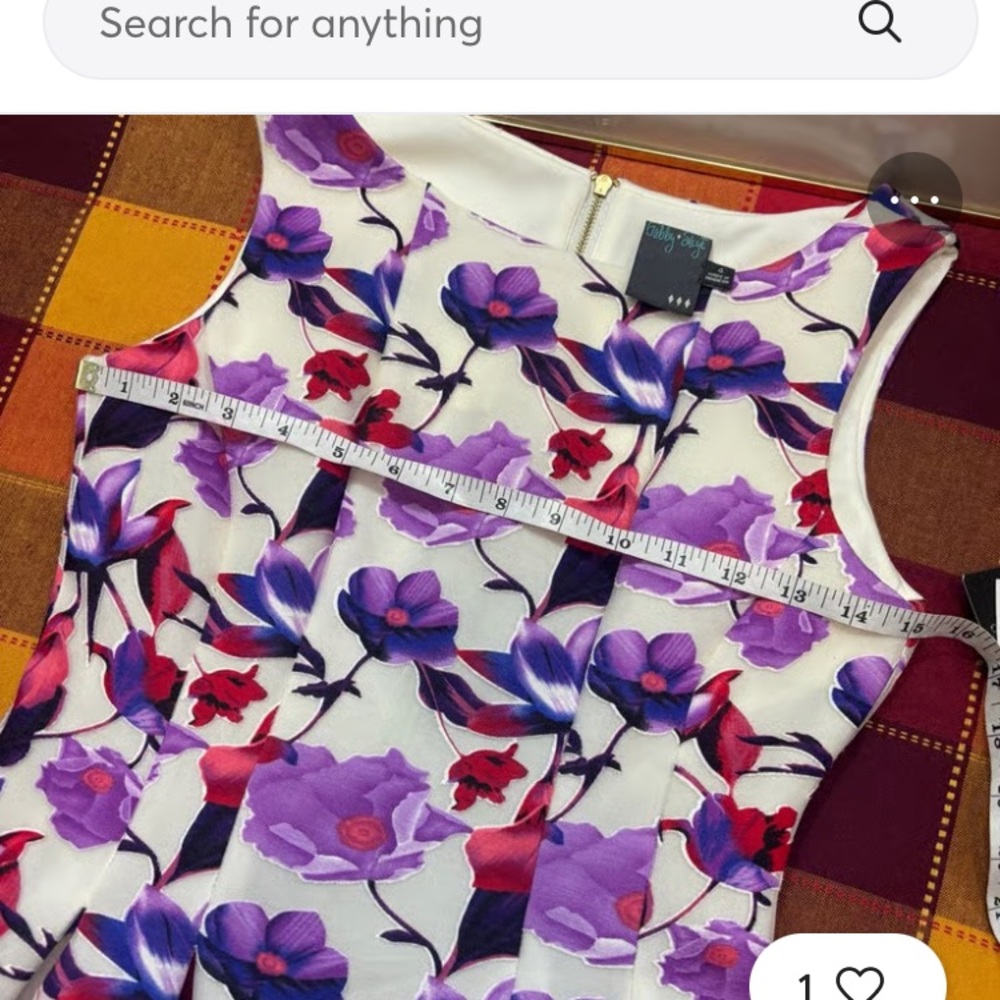 Gabby Skye Floral Mini Dress - Purple and Red - Picture 7 of 16